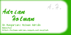 adrian holman business card