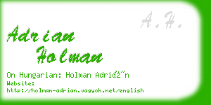 adrian holman business card